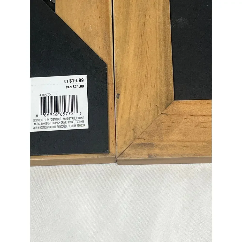 Wooden Gallery Picture Frames with Glass Set of 2 Size 8 x 10/ 4.5 x 6.5 Opening